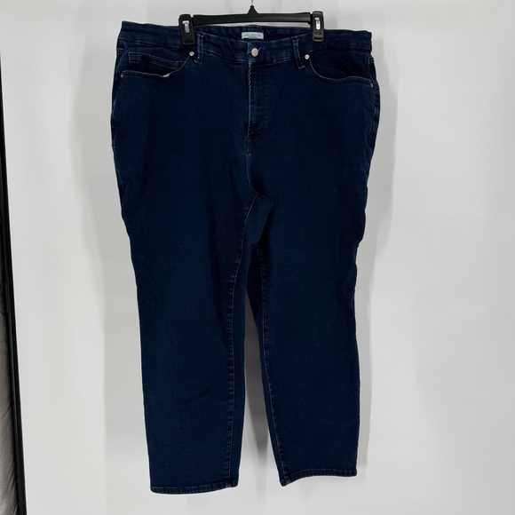 Good American Denim - Good American High Rise Skinny Jeans Stretch Denim Cropped Ankle‎ Womens 20-26